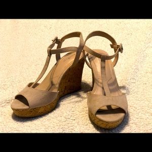 Blush Suede Platform Sandals